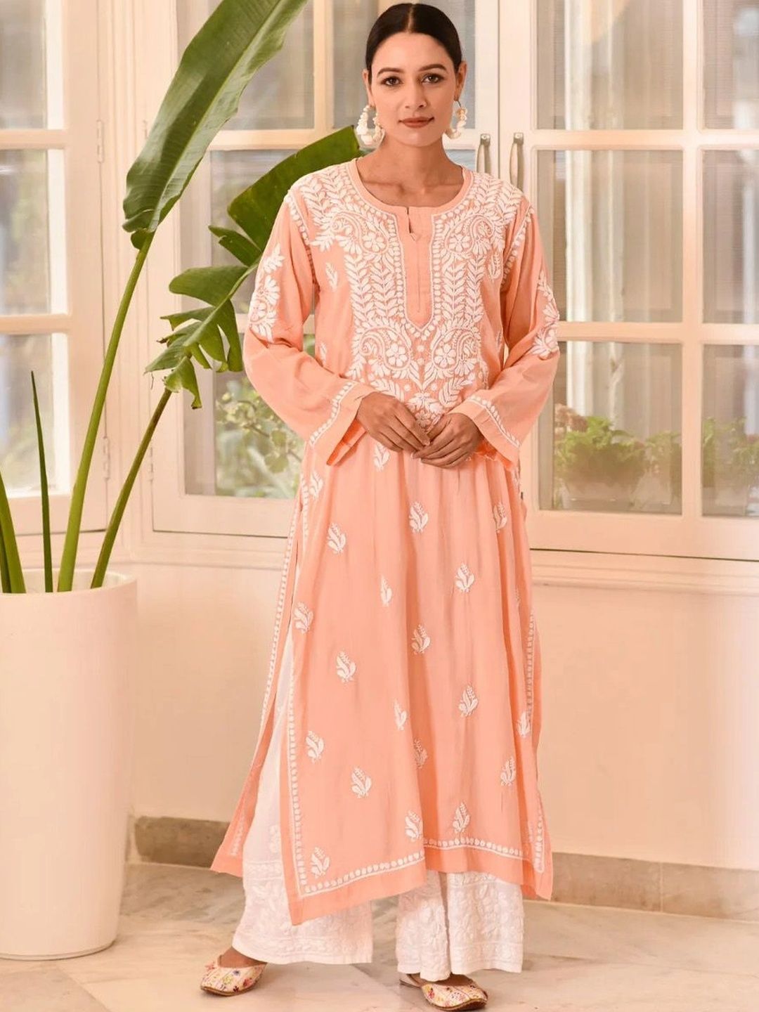 House of Chikankari Women Ethnic Motifs Embroidered Chikankari Kurta