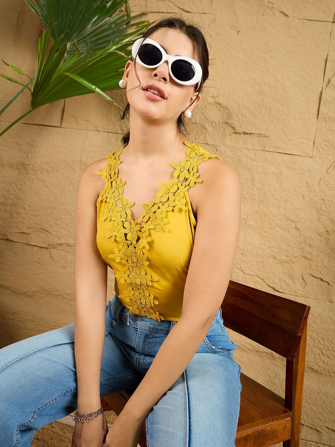 Berrylush Women Self Design Top