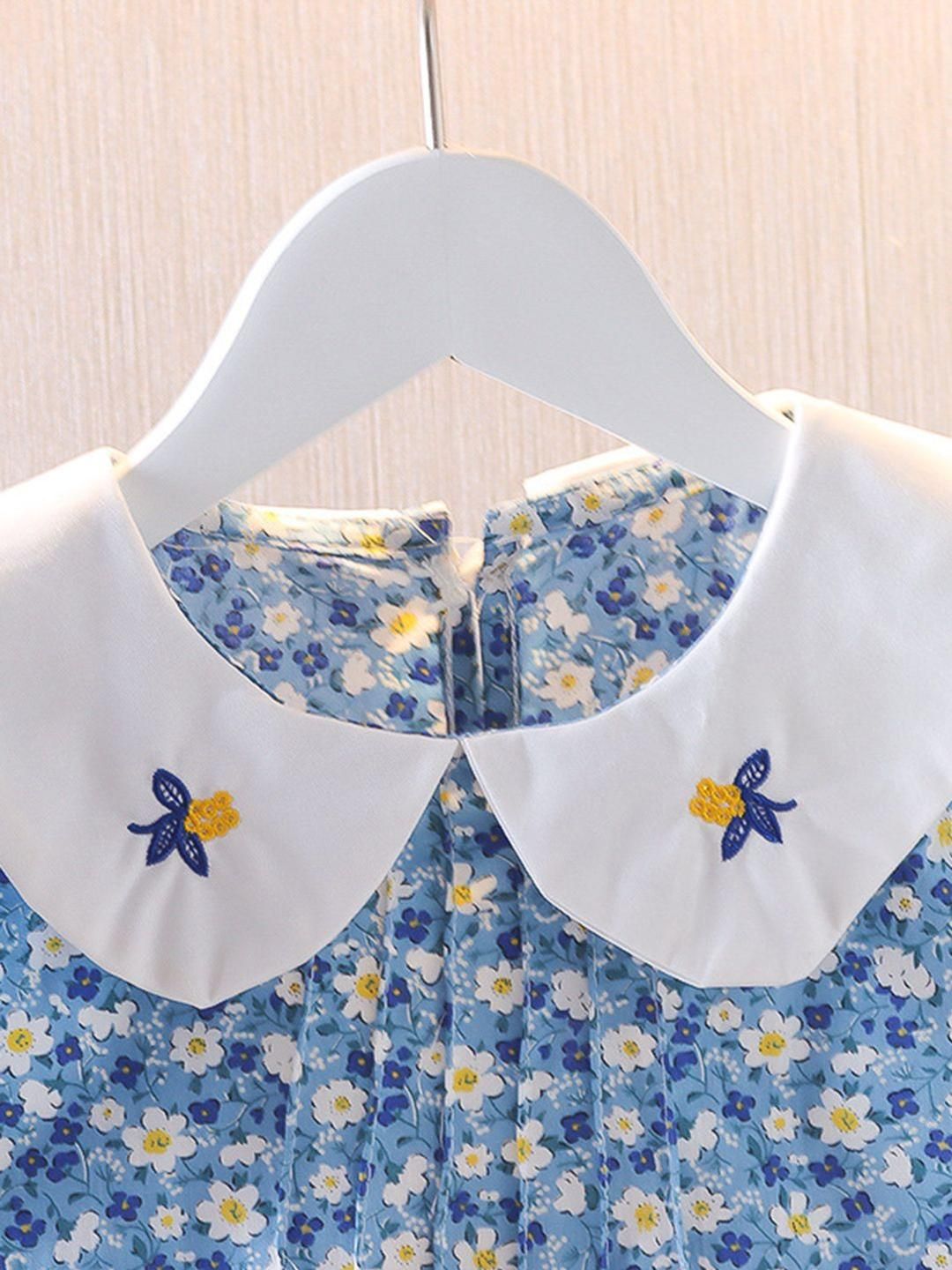 YK Floral Print Cold-Shoulder A-Line Dress