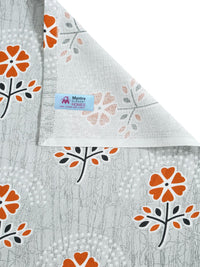 Myntra Elegant Homes Kelabu & Oren Bunga Kapas Tulen 400 TC Set Cadar King-2.5mX2.25m