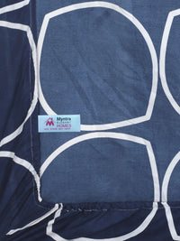 Myntra Elegant Homes Blue Geometric Polycotton Breathable 300 TC Dilengkapi Cadar Single Halus dengan Sarung Bantal-87 x 59 inci