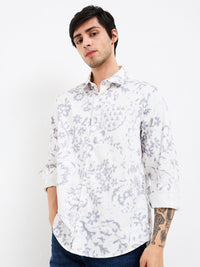 SPYKAR Men Spread Collar Floral Printed Cotton Casual Shirt