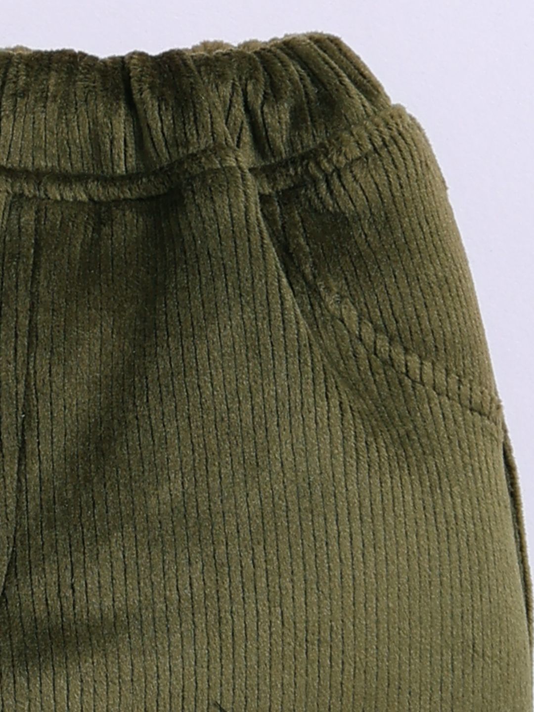 Moms Love Infant Boys Ribbed Velvet-Finish Pure Cotton Sweatshirt With Joggers