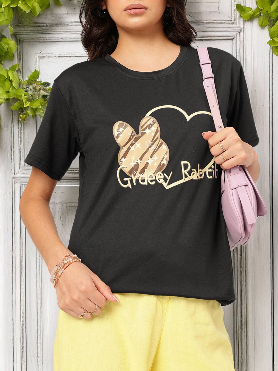 DressBerry Luxe Lounge Kooky Cartoon Printed Tee