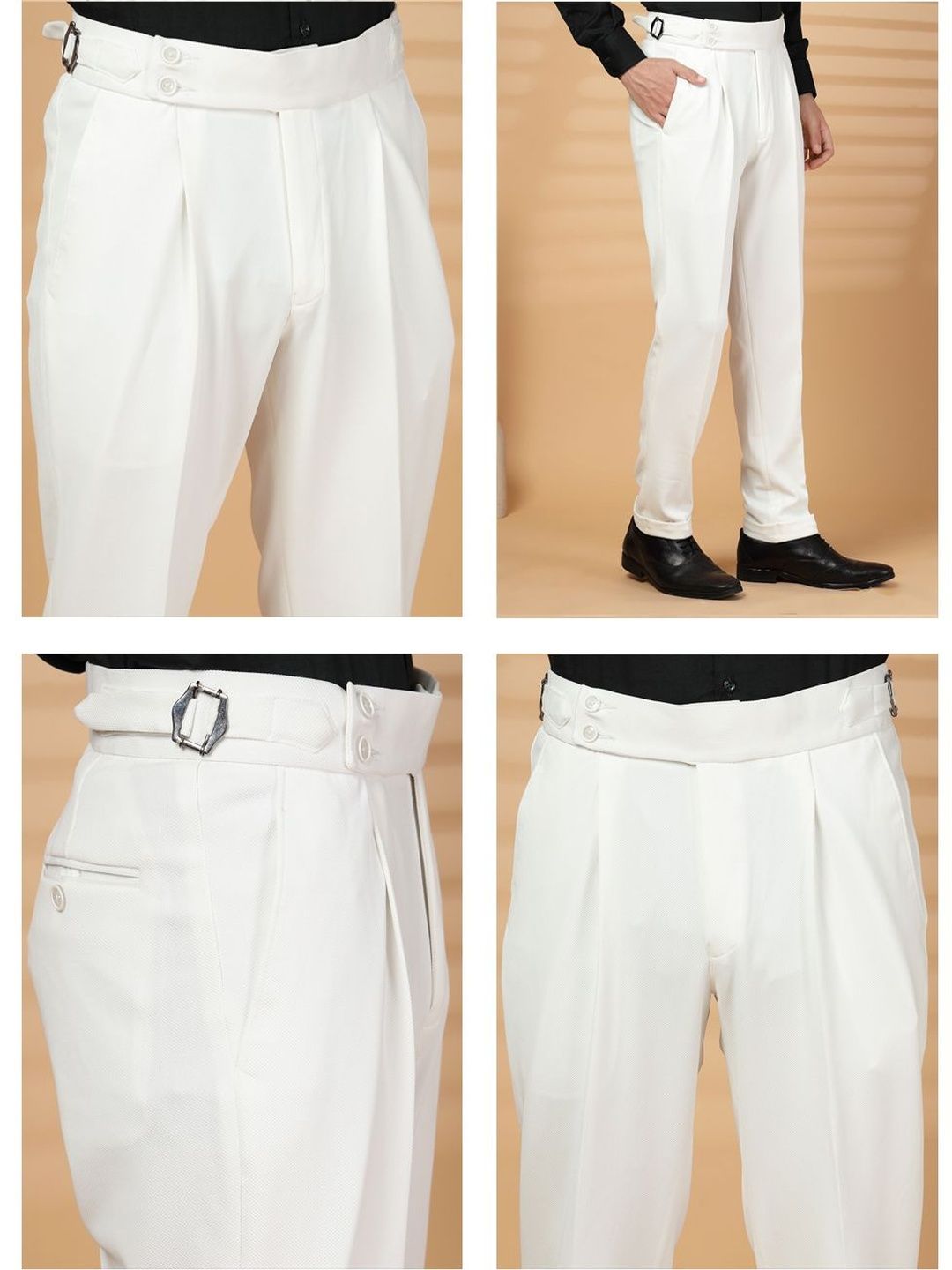 Moda Rapido Men Slim Fit Easy Wash Pleated Trousers