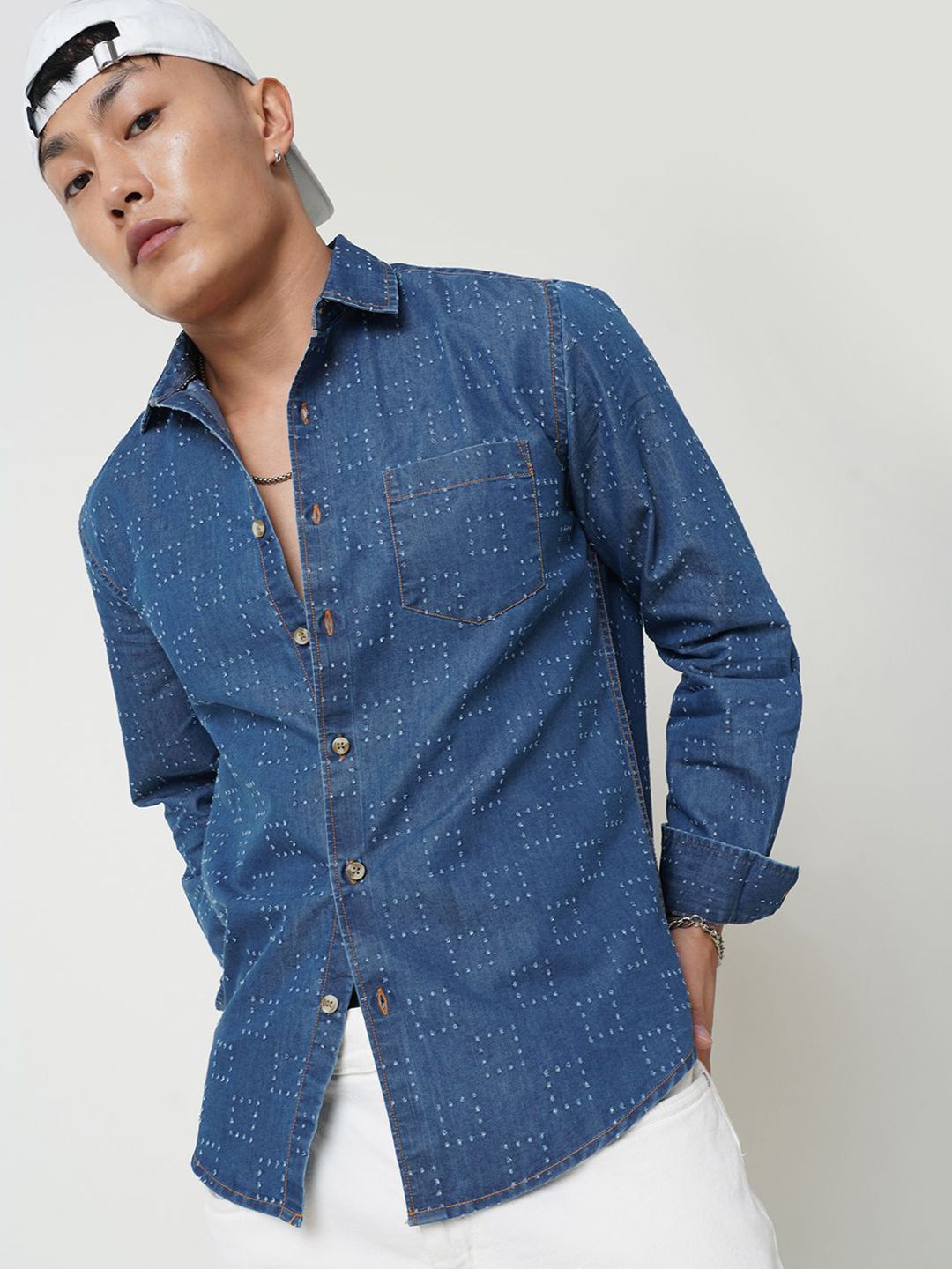 VASTRADO Men Classic Slim Fit Opaque Casual Shirt