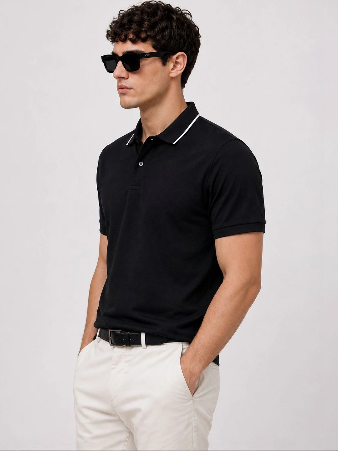 ADRO Men Polo Collar T-shirt