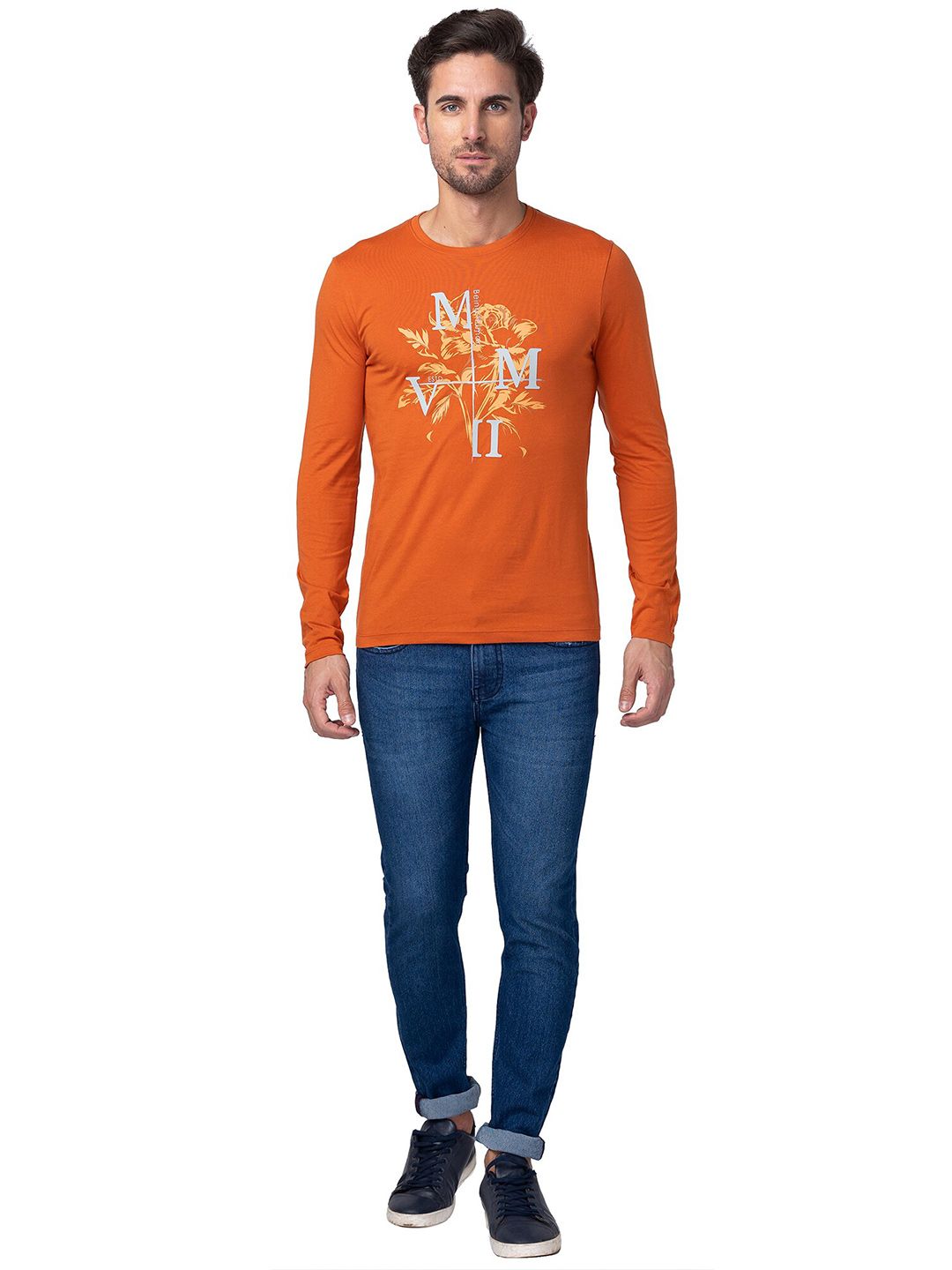 Being Human Typography Printed Casual T-shirt