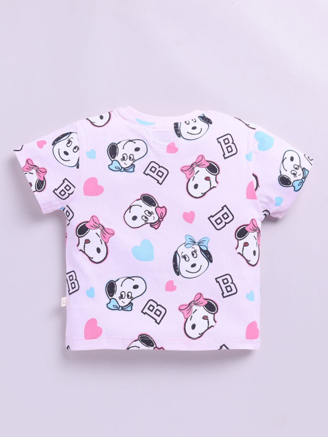 Happy Faces Girls Peanuts Printed Pure Cotton T-shirt