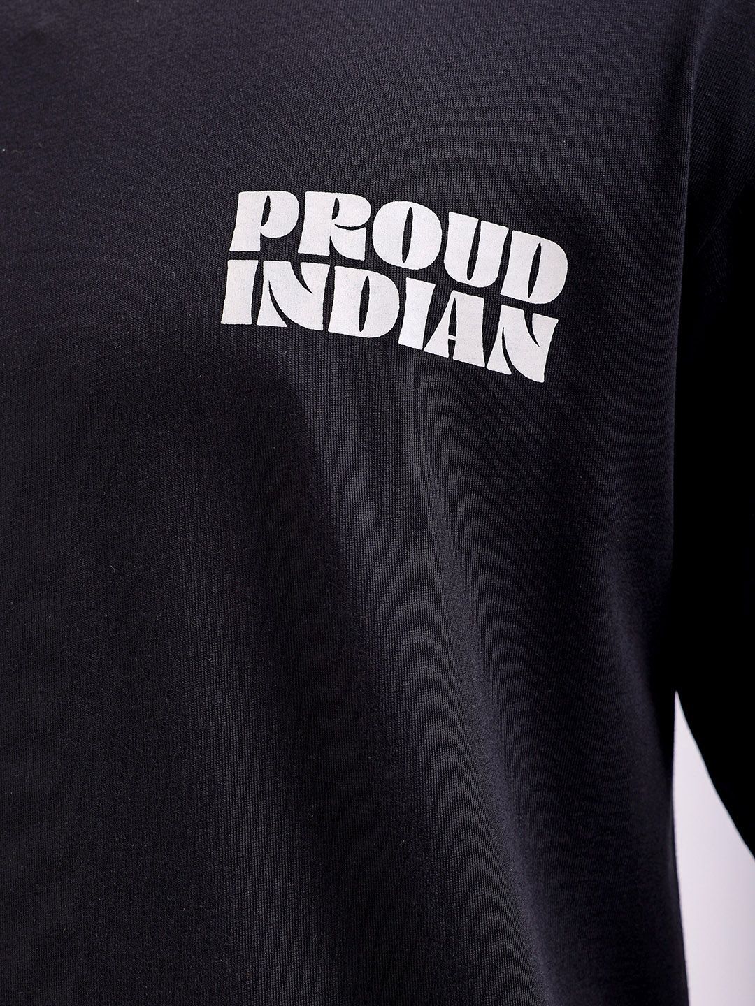 The Indian Garage Co Men Back Printed Boxy Oversized Round Neck T-shirt