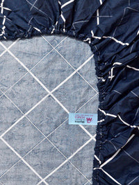 Myntra Elegant Homes Blue Geometric 300 TC King Bedsheet with 2 Pillow Covers