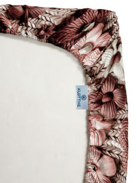 KLOTTHE Coklat Dilengkapi Bunga 300TC King Superfine Cadar 7D & 2 Sarung Bantal-2.50mx2.25m