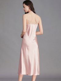 DressBerry Solid Shoulder Straps Midi Nightdress