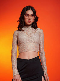 DressBerry Women Net Crop Top