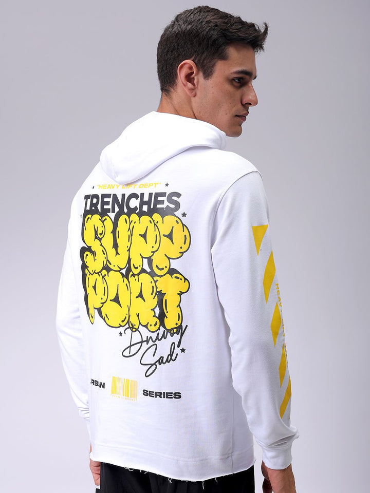 The Indian Garage Co Men Cotton Printed Hooded Sweatshirt