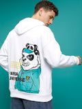 HIGHLANDER Kung Fu Panda Printed Oversized Hooded Sweatshirt