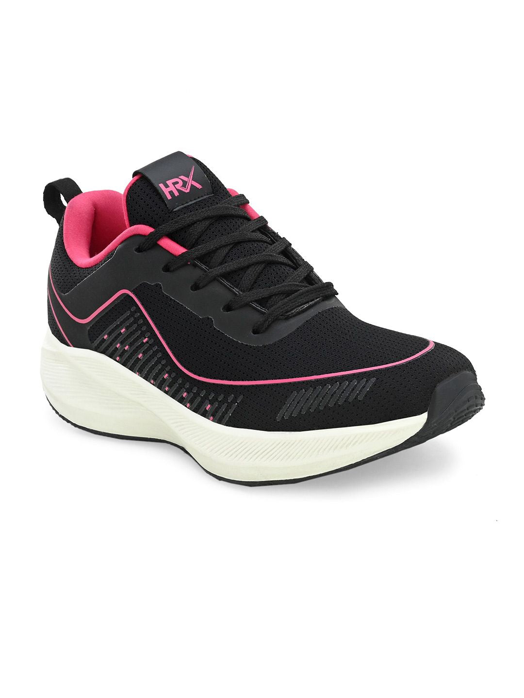 HRX by Hrithik Roshan Women Black And Pink Memory Foam Non-Marking Running Shoes