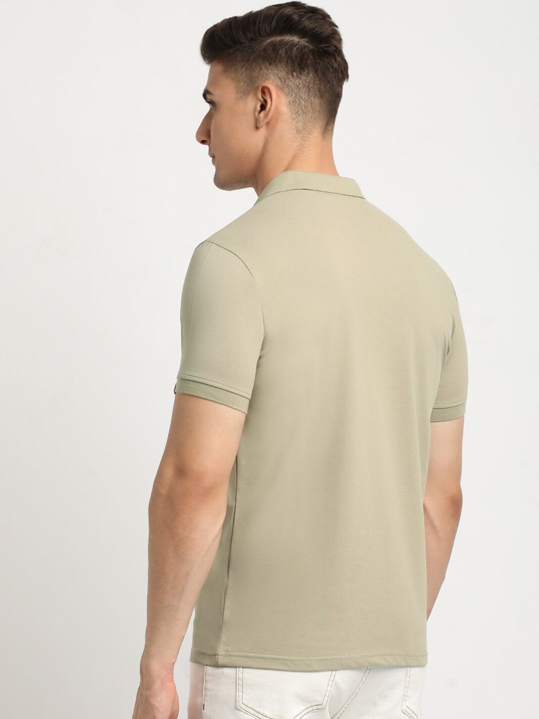 THE BEAR HOUSE Polo Collar Short Sleeves Slim Fit T-shirt