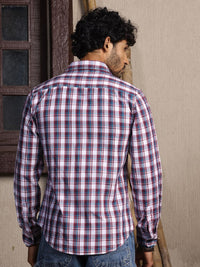 Thomas Scott Premium Tartan Checks Opaque Cotton Casual Shirt