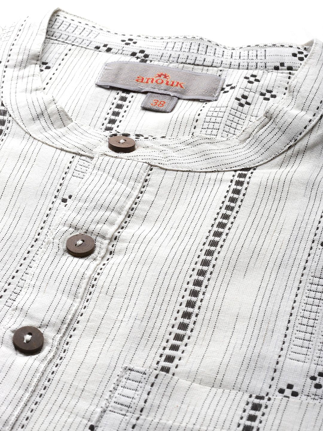 Anouk  Geometric Kantha Work Kurta