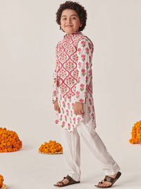 pspeaches Boys Floral Printed Regular Kurta with Pyjamas