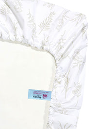 Myntra Elegant Homes White Floral 400 TC Bedsheet with 2 Pillow Covers