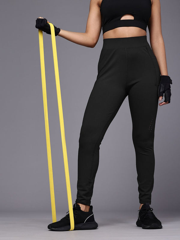 HRX by Hrithik Roshan Women PERFORMANCEBONDED Rapid-Dry Running Tights AW24_W_TG_KRS002_03