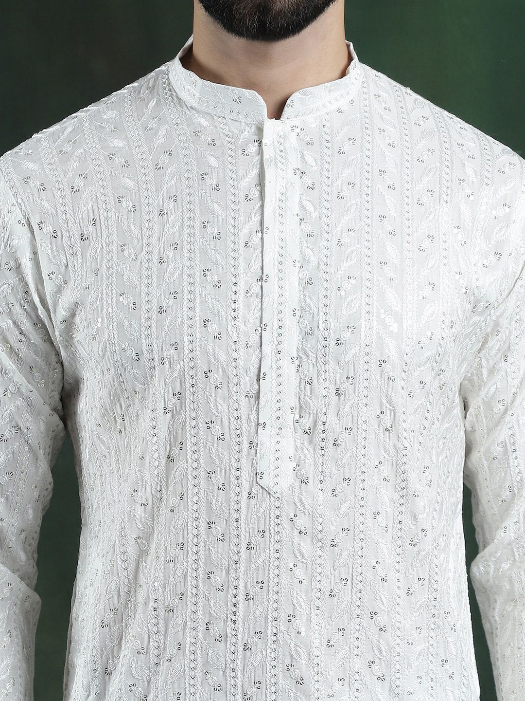 SOJANYA LUXE Floral Embroidered Regular Thread Work Kurta with Pyjamas