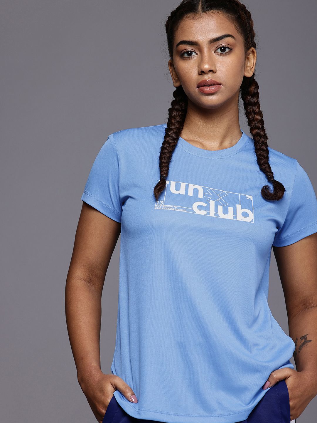 HRX by Hrithik Roshan Rapid-Dry Typography Printed Running T-shirt