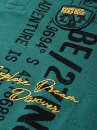Being Human Typography Printed Polo Collar Pure Cotton T-shirt