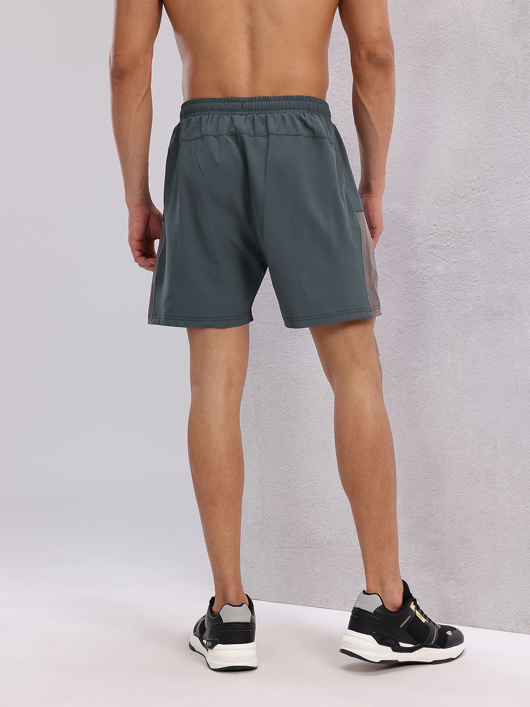 HRX by Hrithik Roshan Men Mid-Rise Colourblocked Detail Rapid-Dry Running Shorts