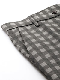The Indian Garage Co. X Luxe Men Checked Slim Fit Trousers