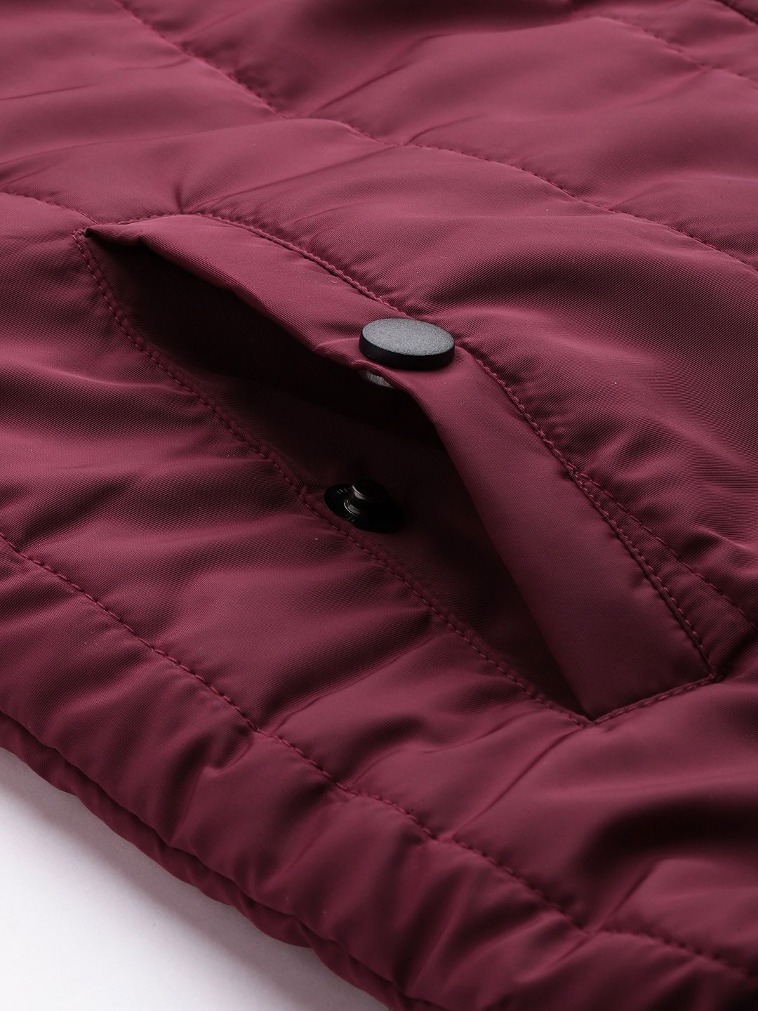 The Indian Garage Co Men Pink Black Colourblocked Padded Jacket
