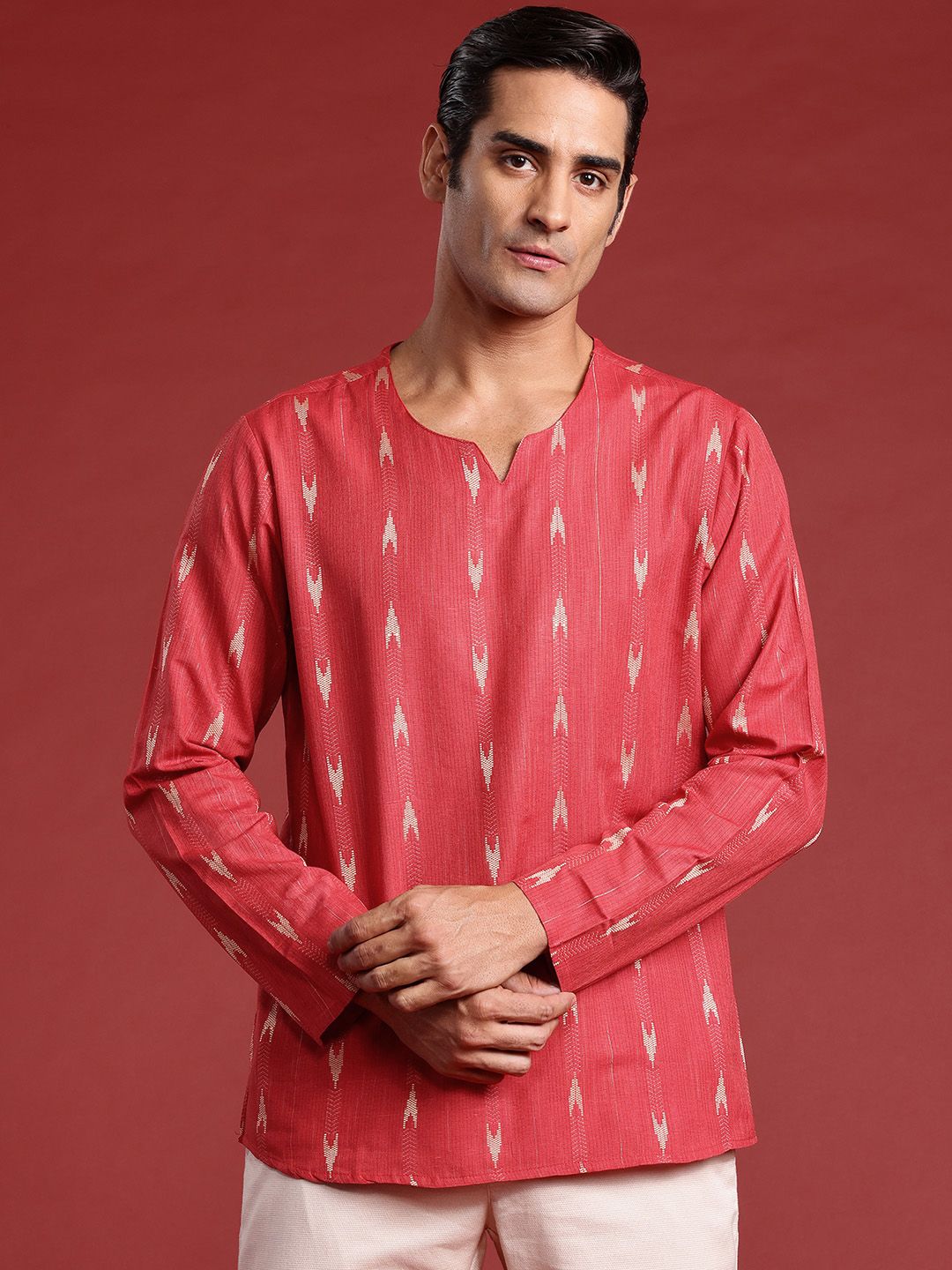 Anouk Ikat Design Straight Kurta