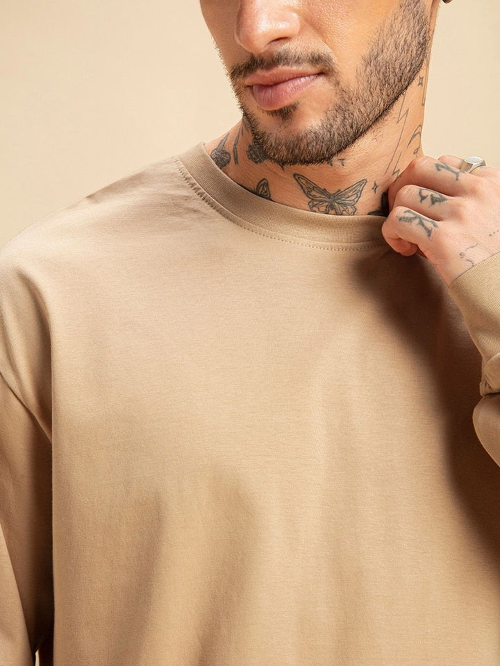 Bewakoof Cotton Solid Oversized T-shirt