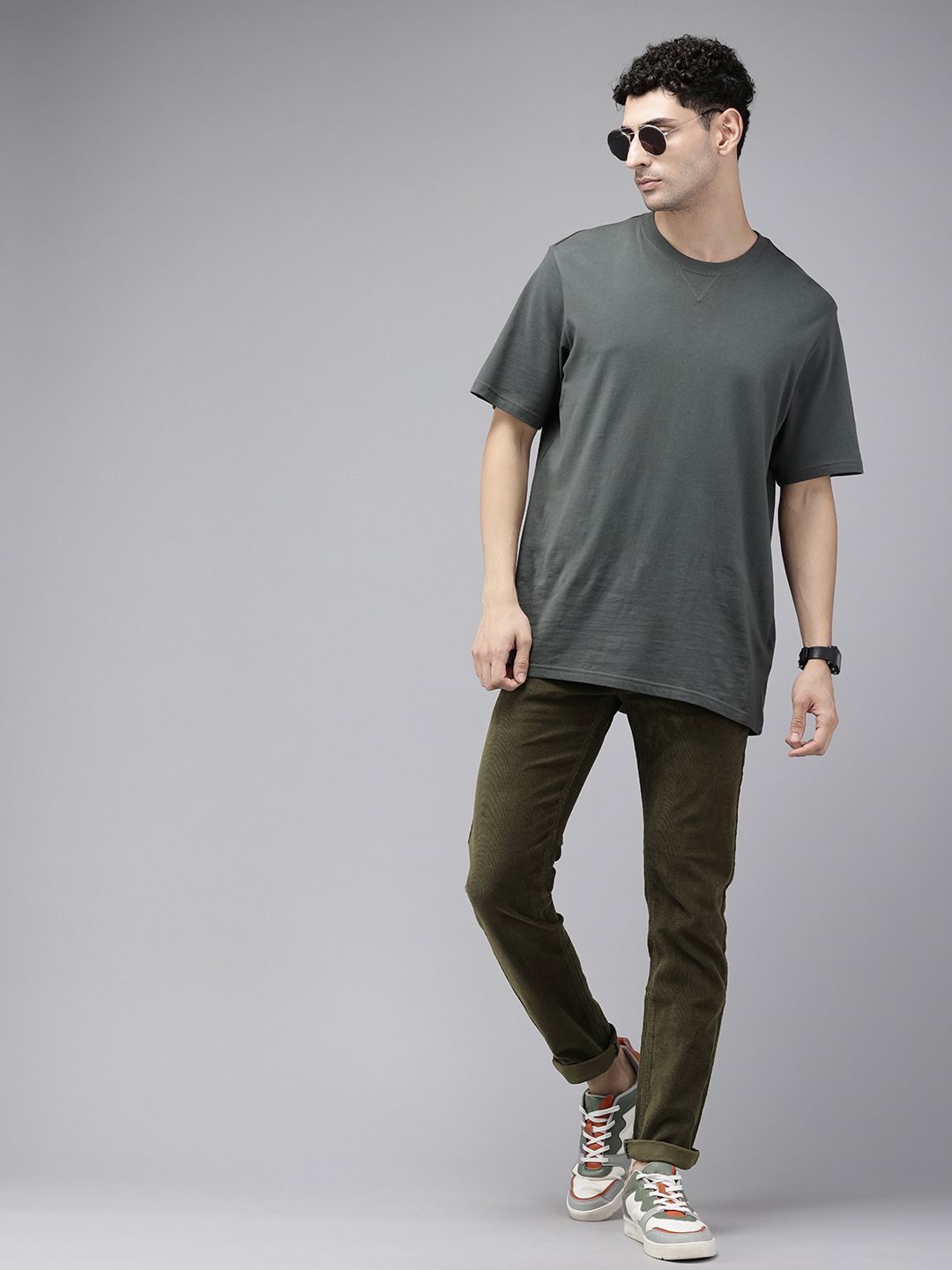SPYKAR Men Corduroy Chinos Trousers