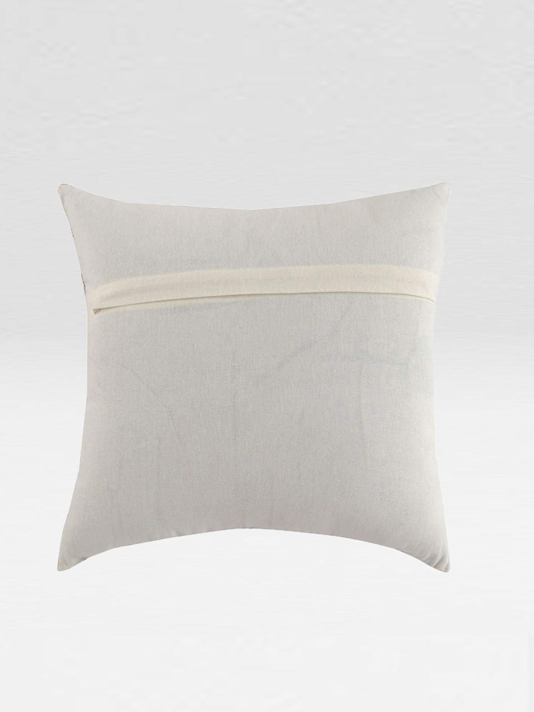 STITCHNEST Blue & Orange Set of 5 Geometric Square Cushion Covers