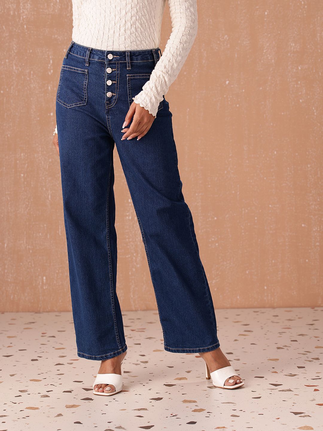 all about you Women Straight Fit High-Rise Stretchable Jeans