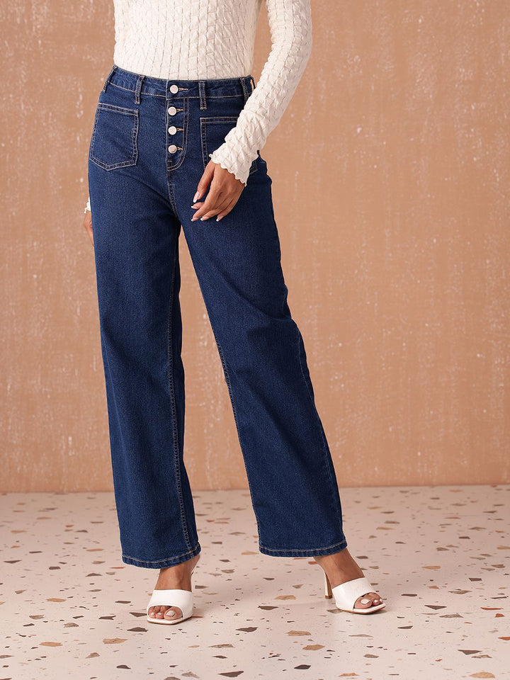 all about you Women Straight Fit High-Rise Stretchable Jeans