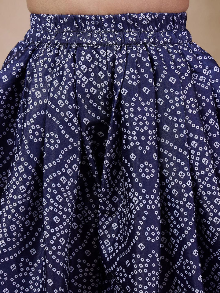 pspeaches V Neck Sleeveless Printed Top & Dhoti Pant Clothing Set