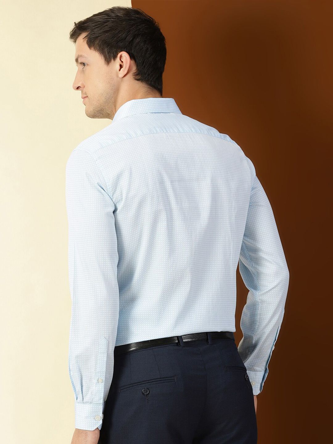 Thomas Scott Classic Slim Fit Micro Ditsy Printed Pure Cotton Formal Shirt