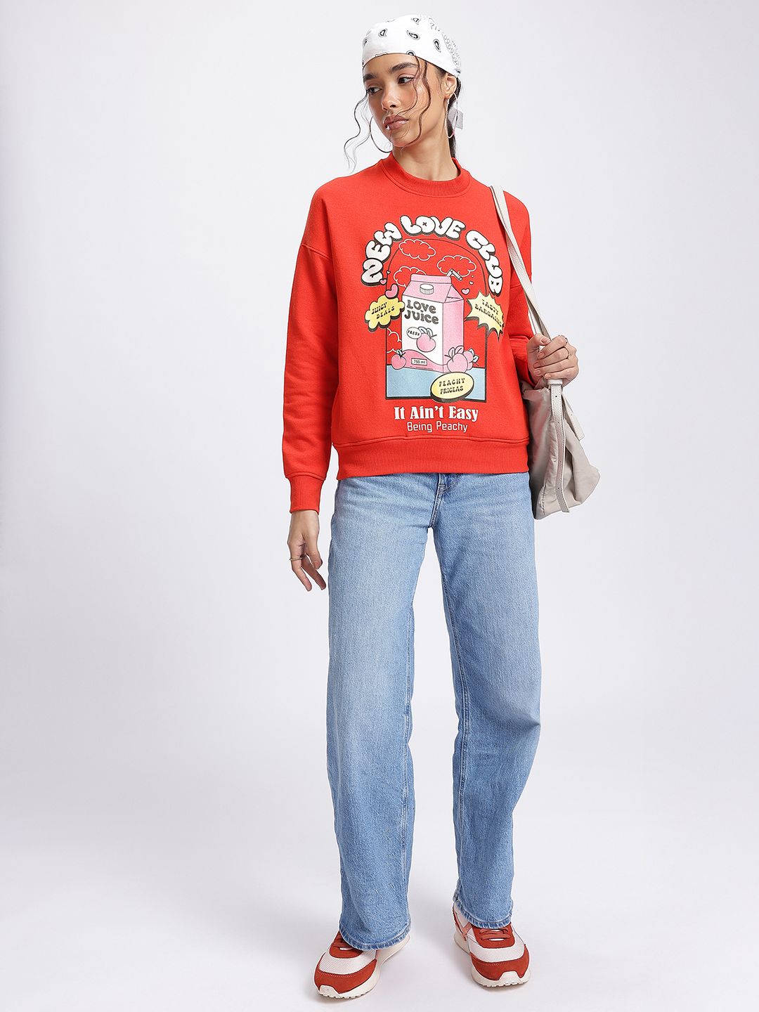 DressBerry Cheerful Chic Typography Goodness Sweatshirt