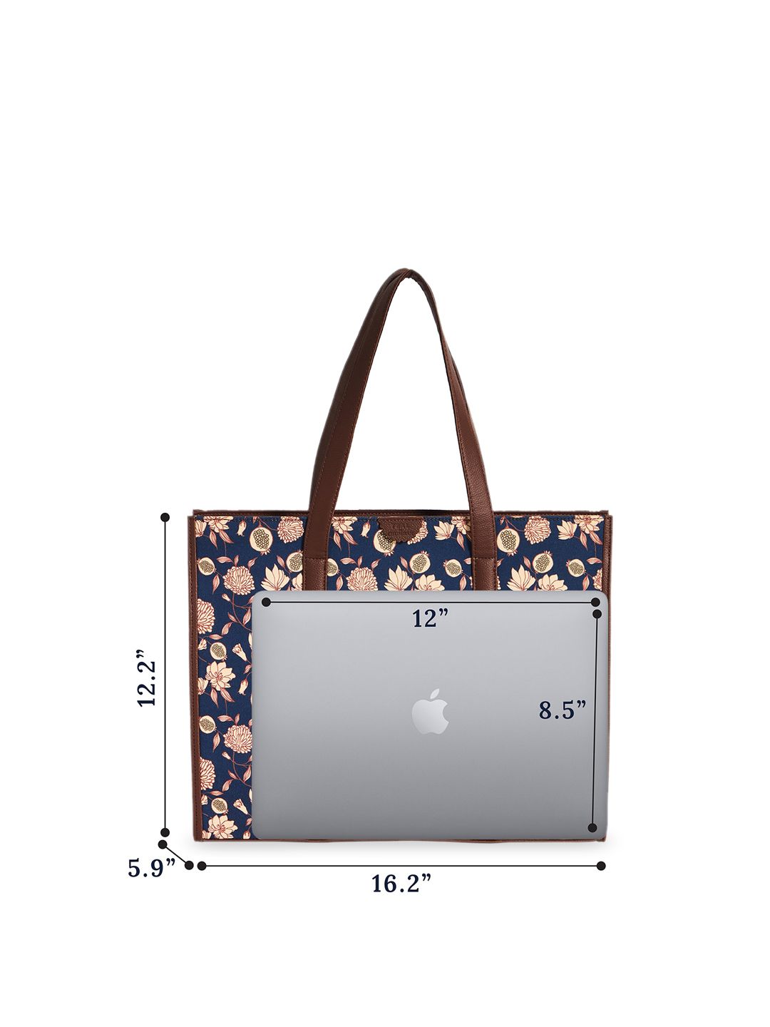 TEAL BY CHUMBAK Floral Printed Shopper Handheld Bag