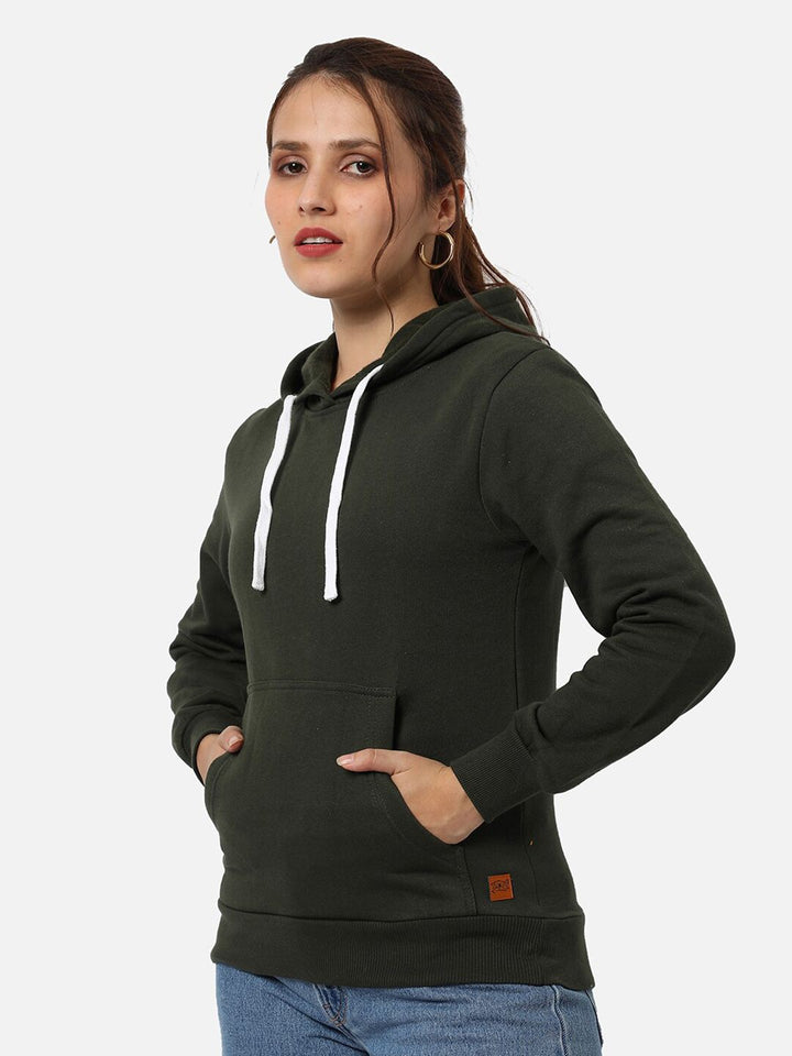 Kampus Sutra Wanita Hijau Bergantung Sweatshirt