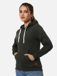 Kampus Sutra Wanita Hijau Bergantung Sweatshirt