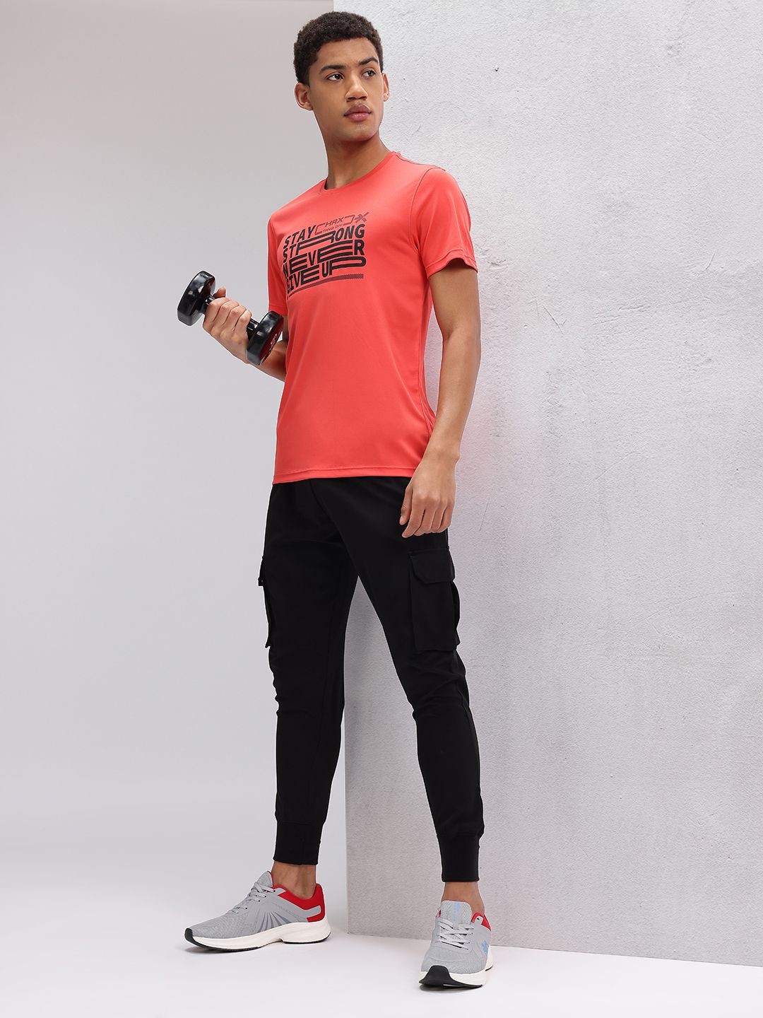 HRX by Hrithik Roshan Typography Print Rapid-Dry Training T-shirt
