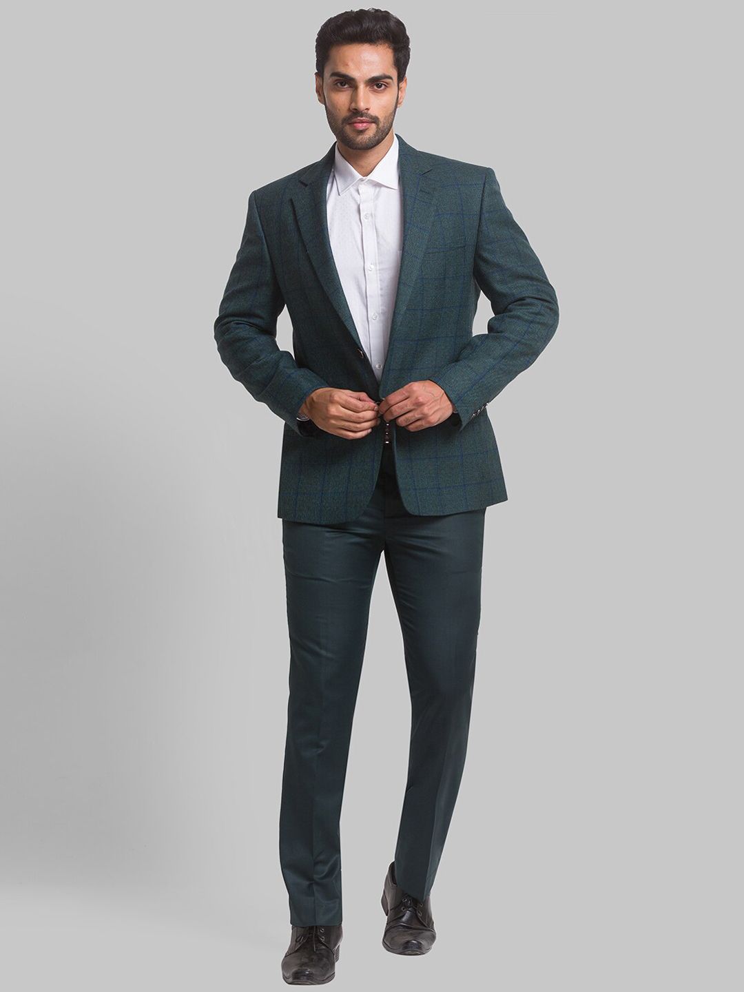 Park Avenue Men Checked Single Breasted Blazers