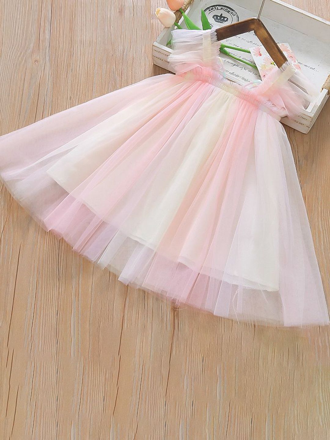 YK Girls Cotton Fit and Flare Dress