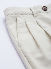 Mr Bowerbird Men Solid Tailored Pleated Trousers