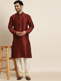 SOJANYA Men Maroon Kurta